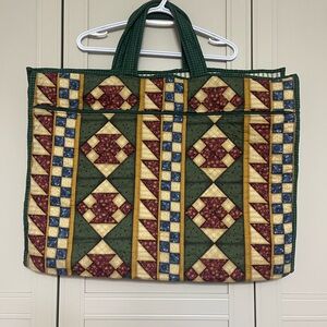 Handmade Quilted Artisan Portfolio Bag